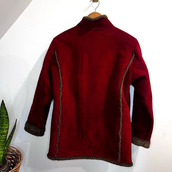 L.L. Bean Vintage Red Sherpa  Barn Coat Women's Jacket Size S Penny Lane - Picture 2 of 10